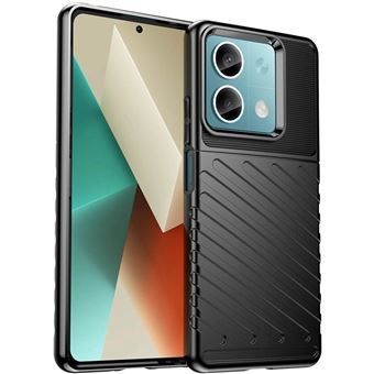 Capa de Gel Flexível Thunder Armor Tumundosmartphone para Xiaomi Redmi Note 13 5G Preta - 1