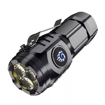 Mini Lanterna de Bolso Super Luminosa com Três LEDs e Clip Orysin - 1