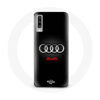 Capa Maniacase para Samsung Galaxy A70 Audi Logotipo Métal Fundo Preto - 1