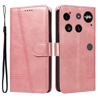 Capa FOXDOCK para Nothing Phone 3 | Fecho Magnético | Compartimentos para Cartões e Suporte | Pele PU | À Prova de Choque | Rosa - 1