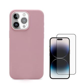Kit Película de Vidro Temperado 5d Full Cover + Capa Silicone Líquido Phonecare para Apple iPhone 16 Pro Max | Rosa - 1