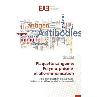 Plaquette Sanguine - Polymorphisme Et Allo-Immunisation - Paperback / softback - 2015 - 1