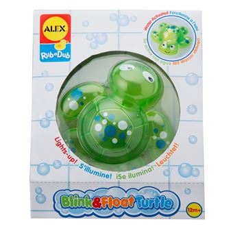ALEX Toys Rub a Dub Blink and Float Turtle Brinquedo de banho Verde