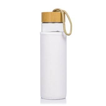 Garrafa de Vidro e Bambu DAM Lurok Nature | 530 ml | Branco - 1
