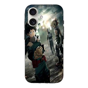 Capa Maniacase para Iphone 16 izuku Midoriya, shoto Todoroki, Bakugo Katsuki, guerra, um por todos - 1