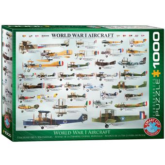 Puzzle Eurographics Aviões I Guerra Mundial - World War I Aircraft | 1000 Peças - 1