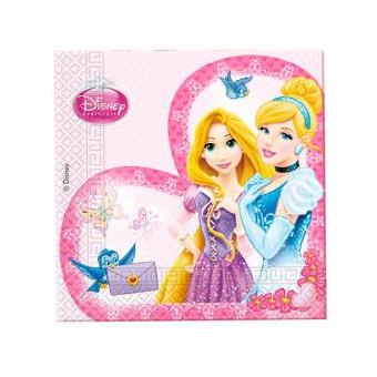 Conjunto 20 Guardanapos Papel Princesas Disney Glamour - 1