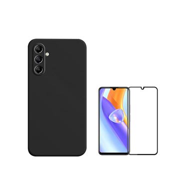 Kit Película de Vidro Temperado 5D Full Cover + Capa Silicone Líquido Phonecare para Samsung Galaxy A25 5G - Preto - 1