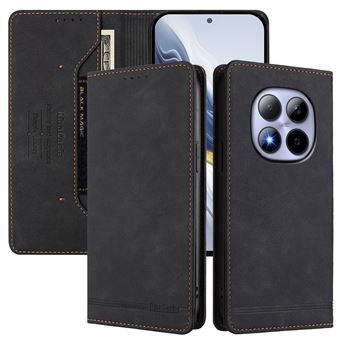 Capa FOXDOCK Tipo Carteira Flip para Xiaomi Redmi Note 15 Pro 4G com Bloqueio RFID | Fecho Magnético | Pele PU  | Preto - 1