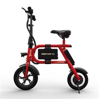 Bicicleta Elétrica Dobrável INMOTION P1S | BMS | 350W | USB | 6000mAh | 20-25km - Vermelho