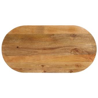 Tampo de mesa oval vidaXL | 110x40x2,5 cm | madeira de mangueira maciça - 1