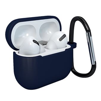 Capa Silicone com Mosquetão Azul para AirPods Pro 4 - 1