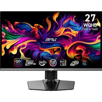 Monitor Gaming MSI MPG 271QRX QD-OLED | QD-OLED | WQHD | 1 ms | 360 Hz | 26.5" | F - 1