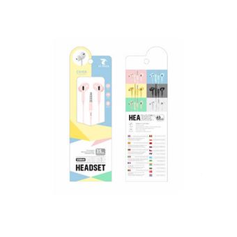 Auriculares Lt Plus com Fios 3.5 + Microfone - Rosa - 1