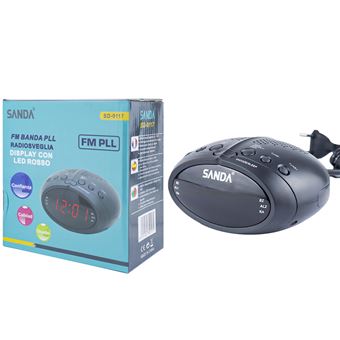 Rádio Despertador Digital Sanda Sd-0117 - Preto - 1