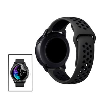 Kit Phonecare Bracelete SportyStyle + Película de Hydrogel para Motorola Moto 360 - 46mm (2nd Gen) - Preto / Preto - 1