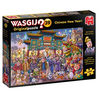 Puzzle Jumbo Wasgij No License Original 39 - Ano Novo Chinês! (1000 Peças) | 1000 Peças - 1