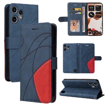 Capa Flip FLOODKING para Samsung Galaxy Nothing Phone 2 Pro | Couro | Porta-Cartões | Azul - 1