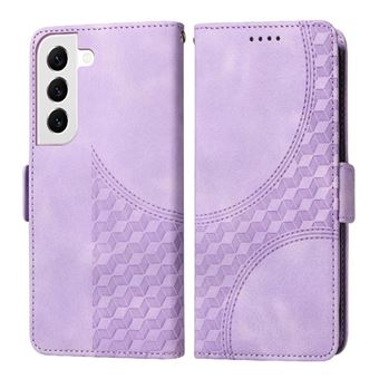 Capa FLOODKING para Samsung Galaxy S22 Plus | Design Acolchoado | Couro PU Premium | Roxo - 1