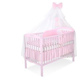 Conjunto roupa de cama para berço PRIMEIRO NINHO DAMORE | kit 5 elementos PRINCESA | Rosa - 1