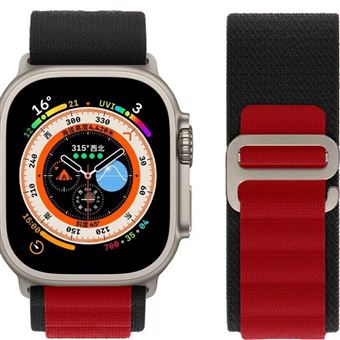 Bracelete Alpine Hook Antiimpacto para Apple Watch Series 10 42mm | Preto e Vermellho - 1