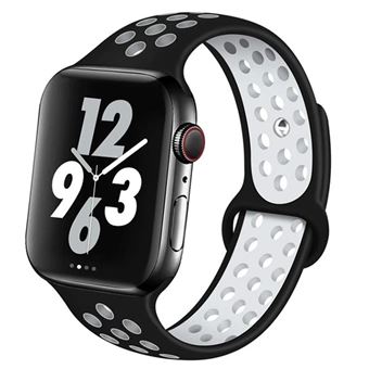 Bracelete de Silicone Gift4Me para Apple Watch Series 9 - 41mm - Preto / Branco - 1