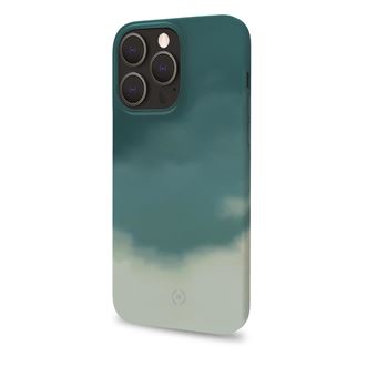 Capa para Telemóvel Celly WATERCOLOR iPhone 13 Pro Max | Verde - 1