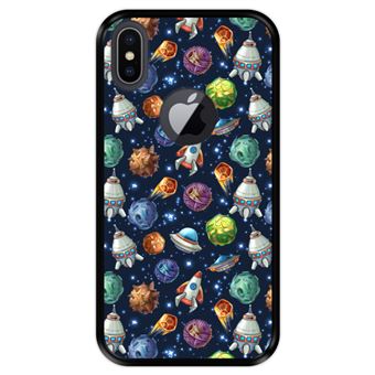 Capa Tpu Hapdey para Iphone X - Xs | Design Invasão Espacial - Preto