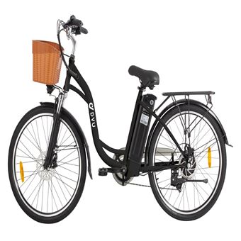 Bicicleta Elétrica DYU C6 | Potência 350W | Bateria 36V | 12.5Ah | Autonomia 40Km | Freio a Disco | - Preto - 1