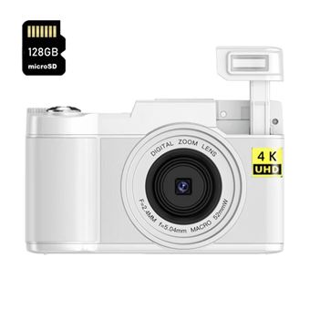 Câmara Compacta Digital SZSMART R2S | 48MP | 4K HD | 3 " | Anti-vibração | Zoom | +128G | branco - 1
