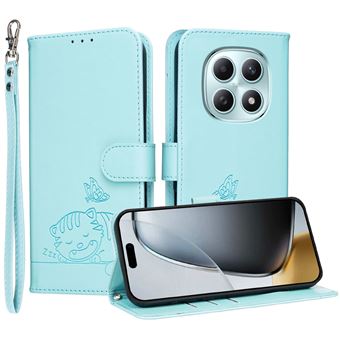 Capa FOXDOCK para Xiaomi Redmi Note 15 4G | Flip | Bloqueio RFID | Fecho Magnético | Pele Sintética | Alça de Pulso Amovível | Verde Claro - 1