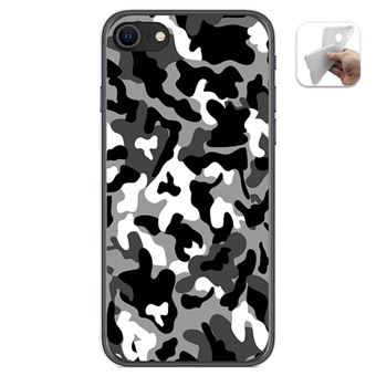 Capa Tumundosmartphone de Gel TPU para iPhone SE 2020 design desenhos de camuflagem de neve - 1