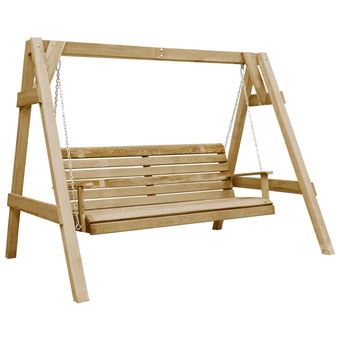 Cadeira de Baloiço de Jardim vidaXL em Pinho Impregnado 215X171X180 Cm