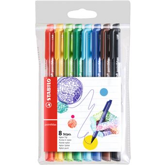 STABILO pointMax caneta fineliner Preto, Azul, Castanho, Verde, Azul Claro, Verde claro, Amarelo 8 peça(s) - 1