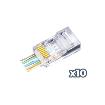 Módulo Keystone Phasak Conector FastCrimp Cat.6 UTP AWG22 a 24 (10) - PHK 2240 | Branco - 1