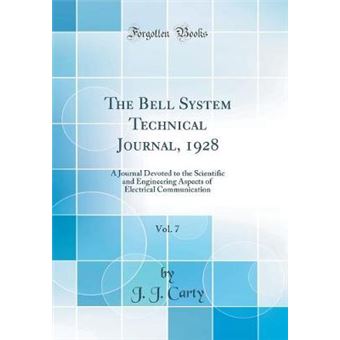 The Bell System Technical Journal, , Vol - 1