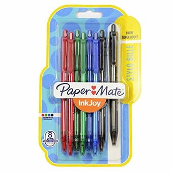 Esferográfica Papermate InkJoy 100 RT | Azul, Verde, Vermelho - 1