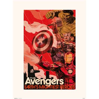 Print Grupo Erik Marvel Avengers - Earths Mightiest Heroes | 30x40 cm - 1