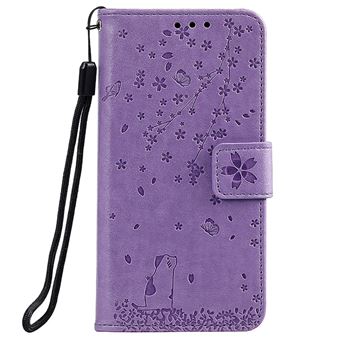 Capa Magunivers PU Flor Roxo para Huawei Y7 2019