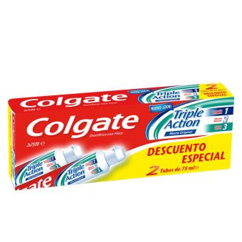 Pasta de Dentes Colgate Triple Action 2x75ml - 1