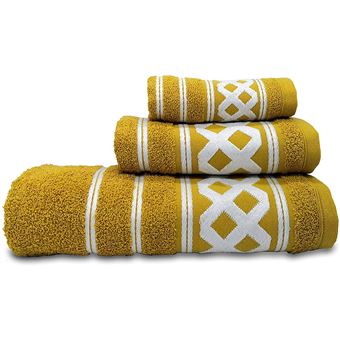 Conjunto Toalhas de Banho Briebe AMAZONICA BASIC | 100% Terry de Algodão | 450 g | Conjunto 3 Peças | Bordado - Branco - 1