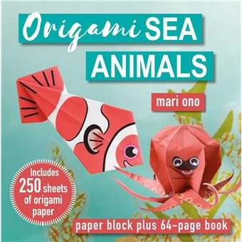 Origami Sea Animals: Paper block plus 64-page book - 1