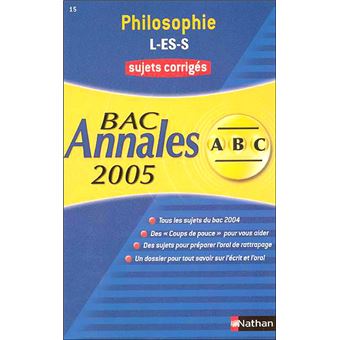 Sujets Du Bac Corrigés Philosophie Term L Es S Collectif - Capa Mole ...