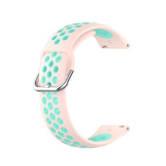 Bracelete de Silicone HSMY Bicolor para Samsung Galaxy Watch 42 mm - Rosa&Azul - 1