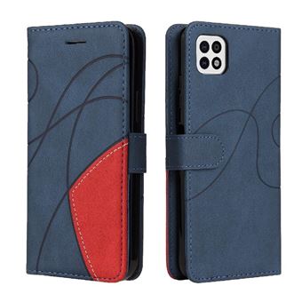 Capa Flip FLOODKING para Samsung Galaxy Samsung Galaxy A22 5G | Couro | Porta-Cartões | Azul - 1