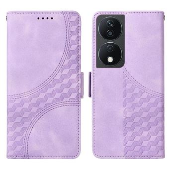 Capa FLOODKING para Honor X7B 5G | Design Acolchoado | Couro PU Premium | Roxo - 1
