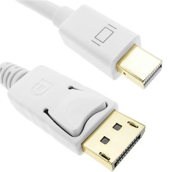 Cabo Displayport BeMatik 2K 4K 1080P Full-HD para Áudio e Vídeo Digital 3m Branco - 1