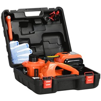 Kit De Macaco Elétrico Para Carro Durhand | 36X33X16 Cm - Laranja - 1