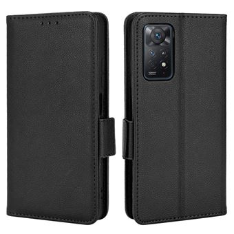 Capa magunivers PU textura de lichia com apoio preto para Xiaomi Redmi Note 11 Pro 4G (MediaTek)/Redmi Note 11 Pro 5G (Qualcomm)/Redmi Note 11E Pro 5G - 1