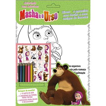 Masha e o Urso. Colorindo com Adesivos - 1